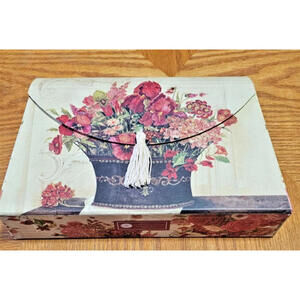 Tri-Coastal Design decorative box with latch.  10”  x 7”  x 2.5”
